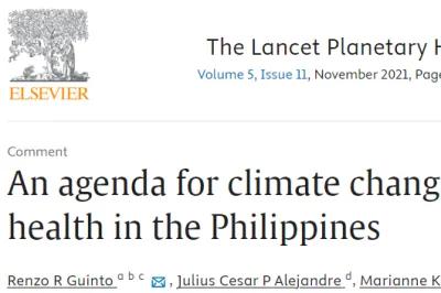 An agenda for climate change and mental health in the Philippines