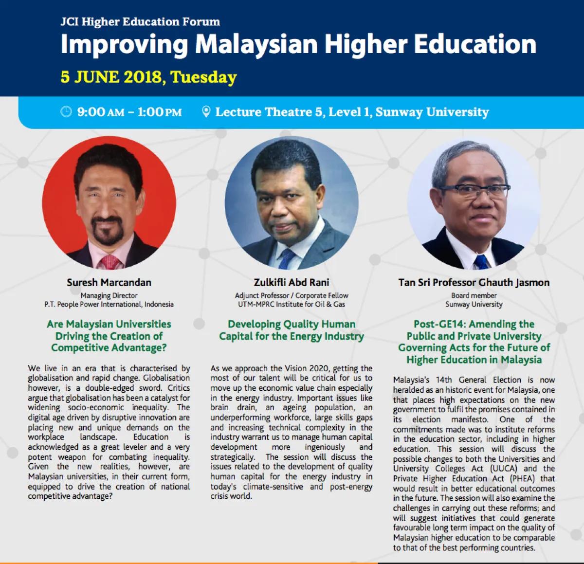 Improving Malaysian Higher Education