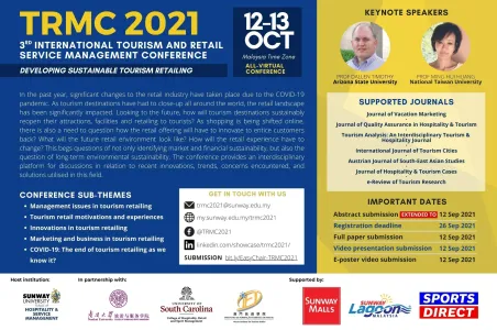 3rd International Tourism Retail and Service Management Conference (TRMC) 2021