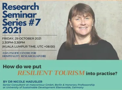 #7 SHSM Research Seminar Series 2021 - How do we put RESILIENT TOURISM into practise?