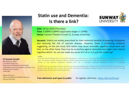 Statin use and Dementia:  Is there a link?