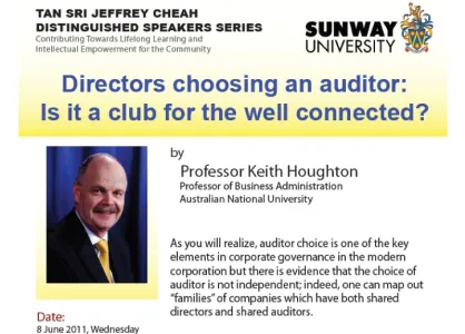 Director Choosing an Auditor: Is It a Club for the Well Connected?