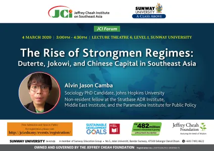 The Rise of Strongmen Regimes: Duterte, Jokowi, and Chinese Capital in Southeast Asia