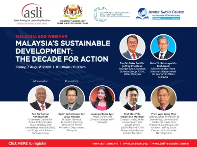 Webinar: Malaysia's Sustainable Development - The Decade for Action