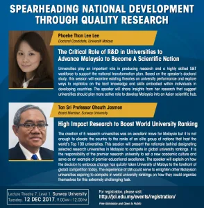 Spearheading National Development Through Quality Research