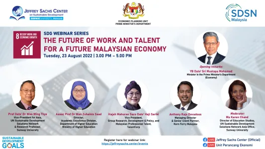 SDG Webinar Series: The Future of Work and Talent for a Future Malaysian Economy