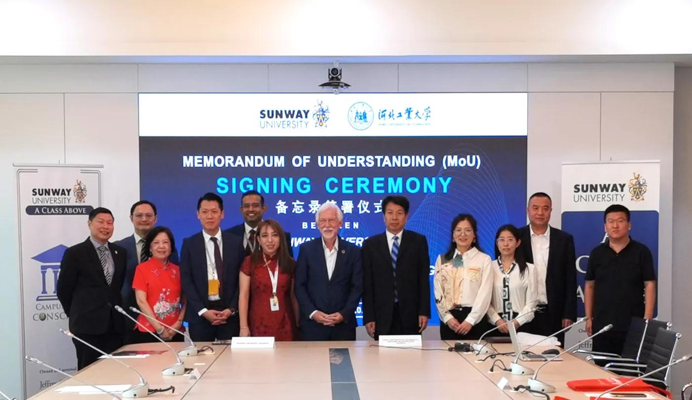 Sunway University Signs MoU with Hebei University of Technology  (HEBUT - International Campus in Langfang)