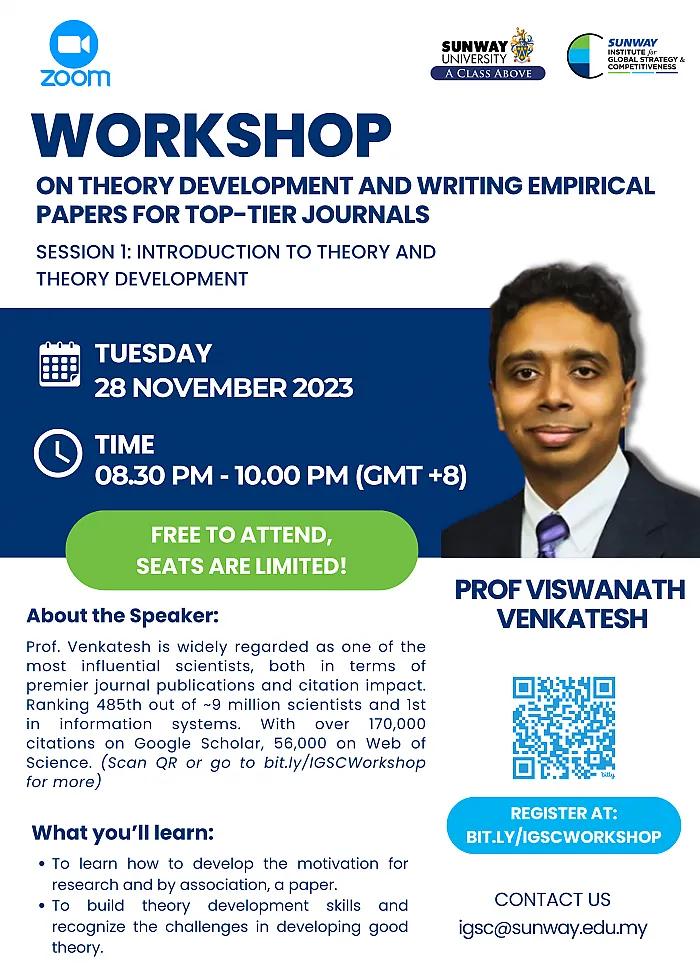 Online Webinar by Prof. Venkatesh: Introduction to Theory and Theory Development