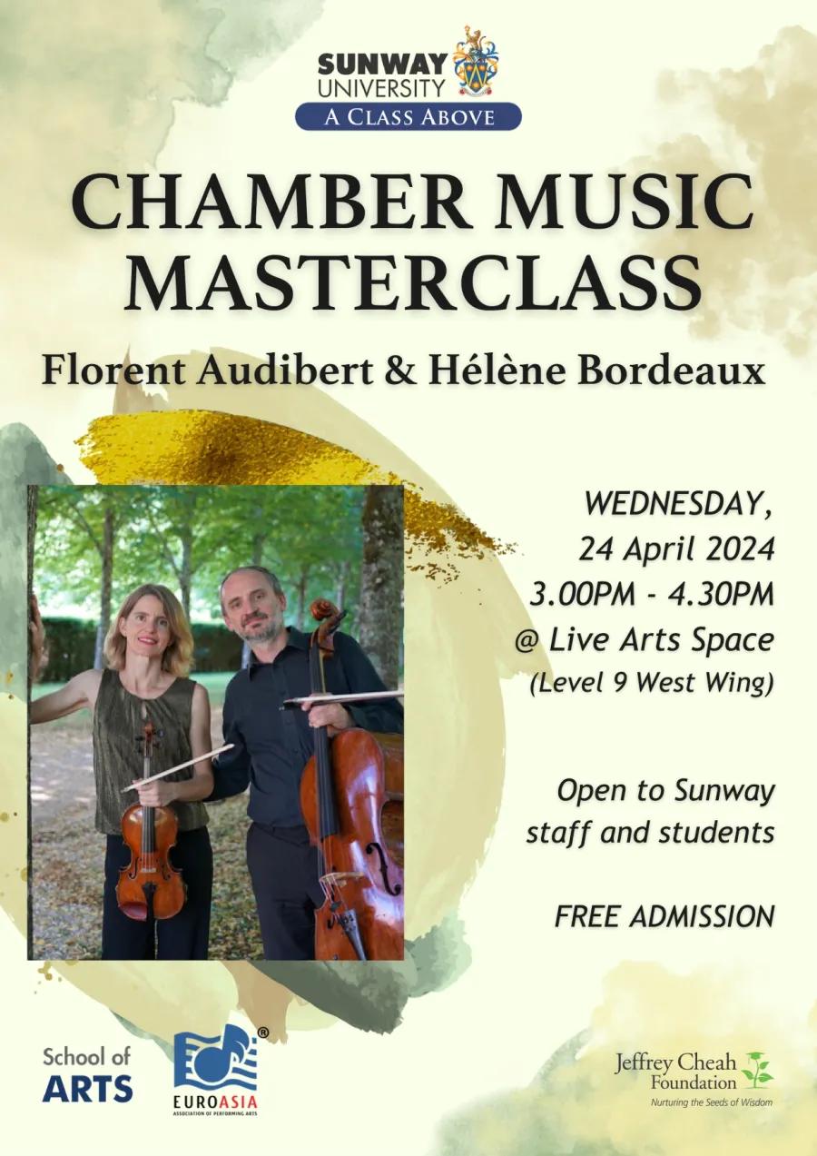 Chamber Music Masterclass with Florent Audibert &amp; Hélène Bordeaux