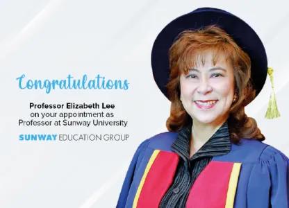 Appointment of Dr Elizabeth Lee as Professor at Sunway University