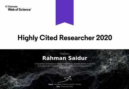 Highly Cited Researcher 2020 by Clarivate