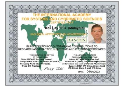 Sunway University’s Academician of The International Academy for Systems and Cybernetic Sciences