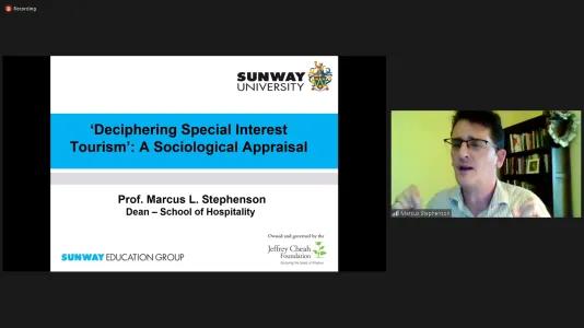 Prof Marcus Stephenson presents on “Special Interest Tourism”
