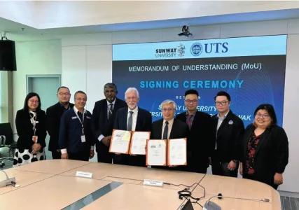 Sunway University Signs Agreement with University Technology Sarawak