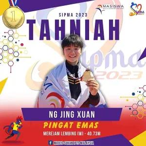 Ng Jing Xuan, gold medal winner