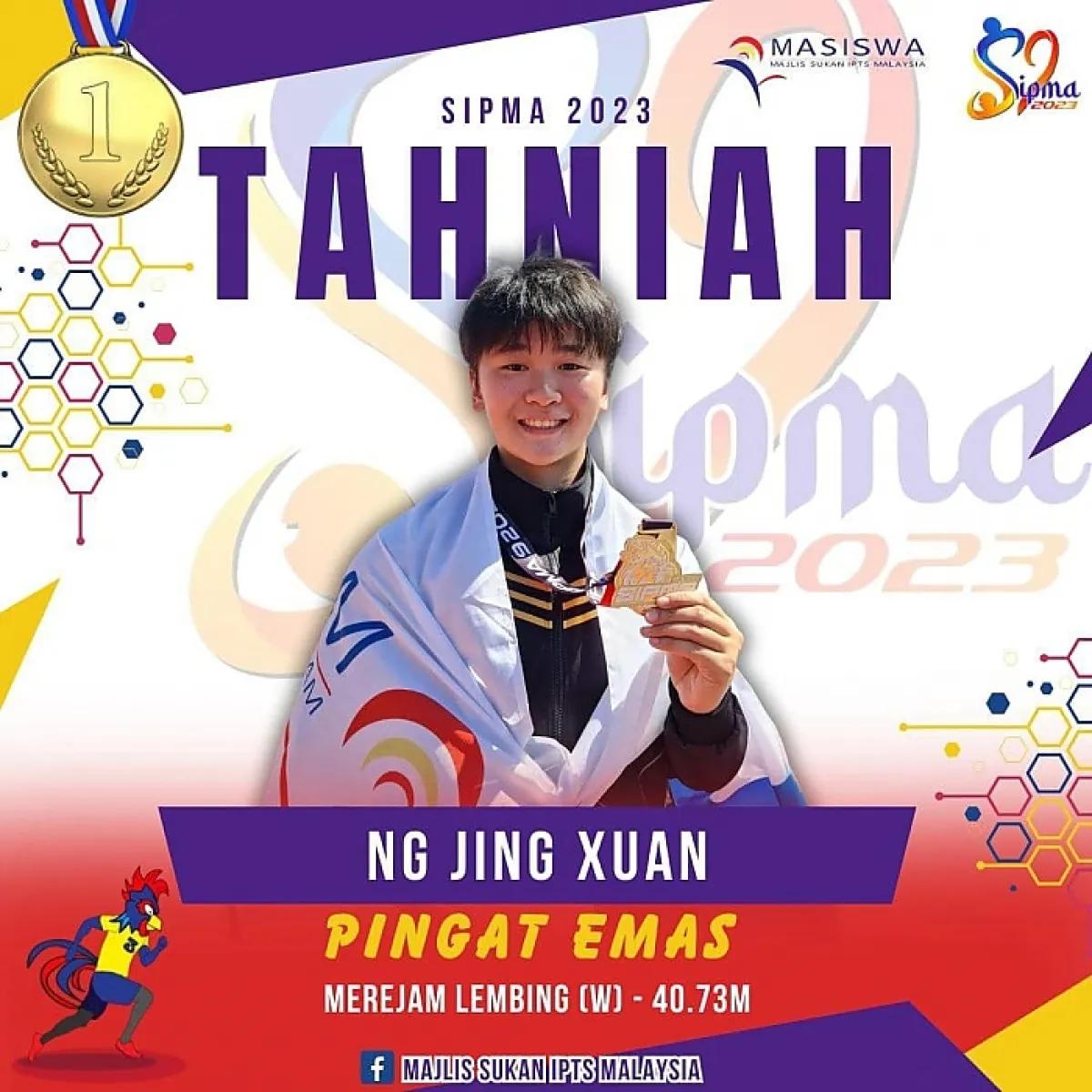 Ng Jing Xuan, gold medal winner