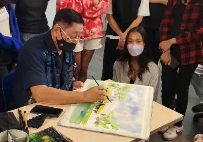 Follow in the Footsteps: A Sharing Session and Live Painting Demonstration by Artist Chen Peng Sen